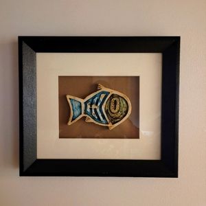 Shadow Catchers Skeletal Fish Art Picture 16x19